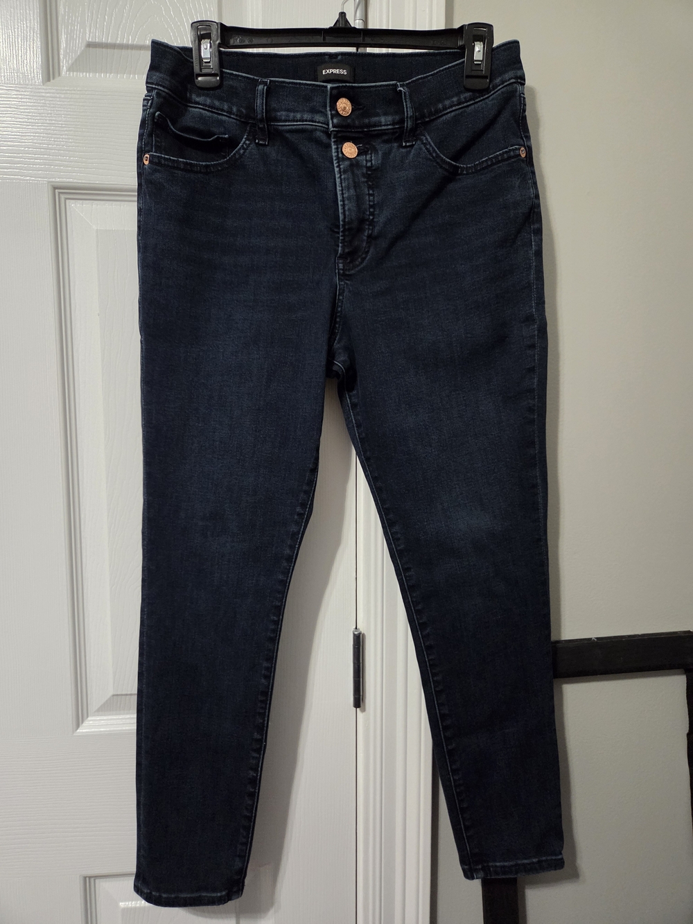 Express Women’s Dark Indigo High-Rise Skinny Jeans